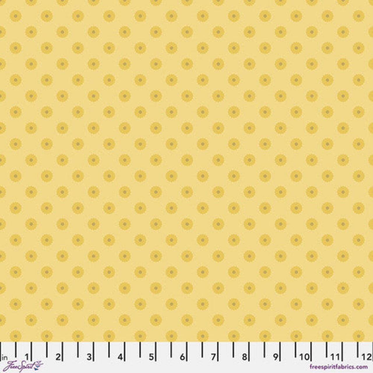 Fabric FreeSpirit Sun Blossom Dot Chromatics by the Quarter Yard PWFS053.SUN